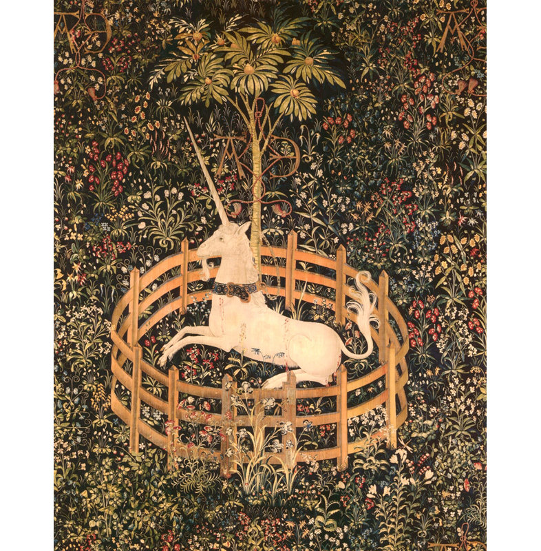 La licorne en captivité, H 36 po x l 28 po