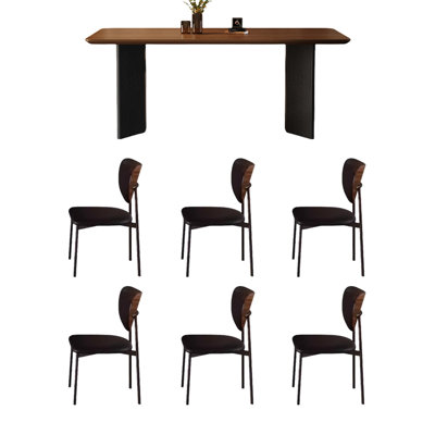 Ensemble de table et chaises de salle à manger rétro