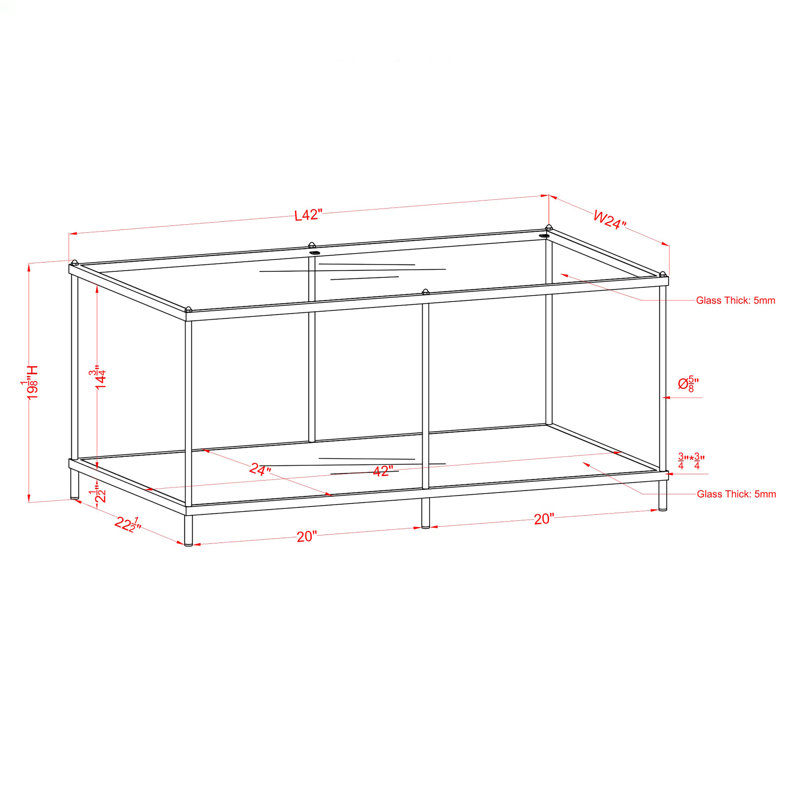 Florentine Single Coffee Table, Champagne