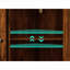 Armoires | Armoire de rangement de coin autoportante à 6 niveaux de 65 po | avec station de charge et support à verres à vin | Moderne | Brun noyer | Salon