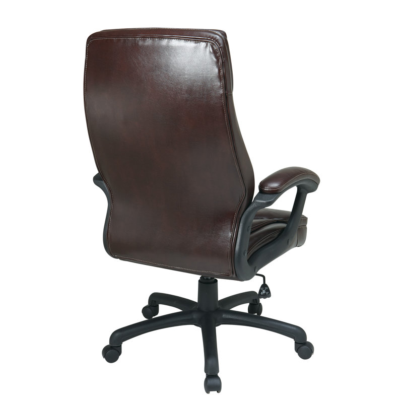 Fauteuil de direction Hathaway, Deux-tons, Similicuir moka