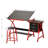 Drafting Table Red With Stool