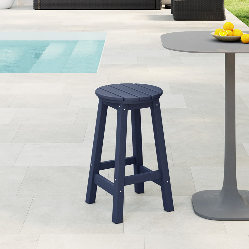 Tabouret d'extérieur Laguna, Bleu marine, 24"