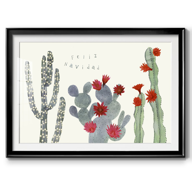 «Flowering Christmas Cactus Collection A», reproduction encadrée sur papier, Noir, H 15 po x l 21 po x P 1,5 po