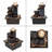 Four level desktop fountain with LED light-1116312080
