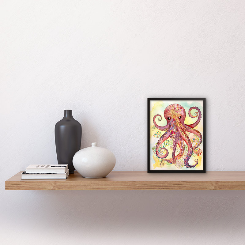Octopus Portrait Bright - Single Picture Frame Print