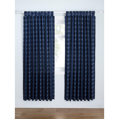Stars and Stripes Tab Top Lined Curtains