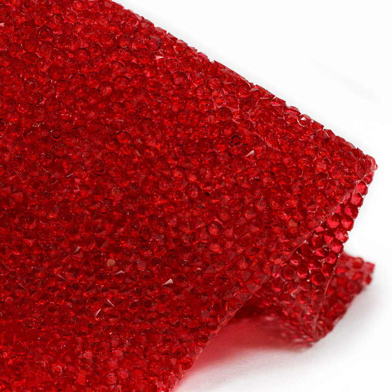Napperon carré de 14 po Sparkles Home Luminous, Rouge