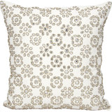 Sequined Linen Throw Pillow