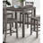 Transitional Style Dining Table Set. Square Shape Table Slat Back Chair Dining Room-1240701508