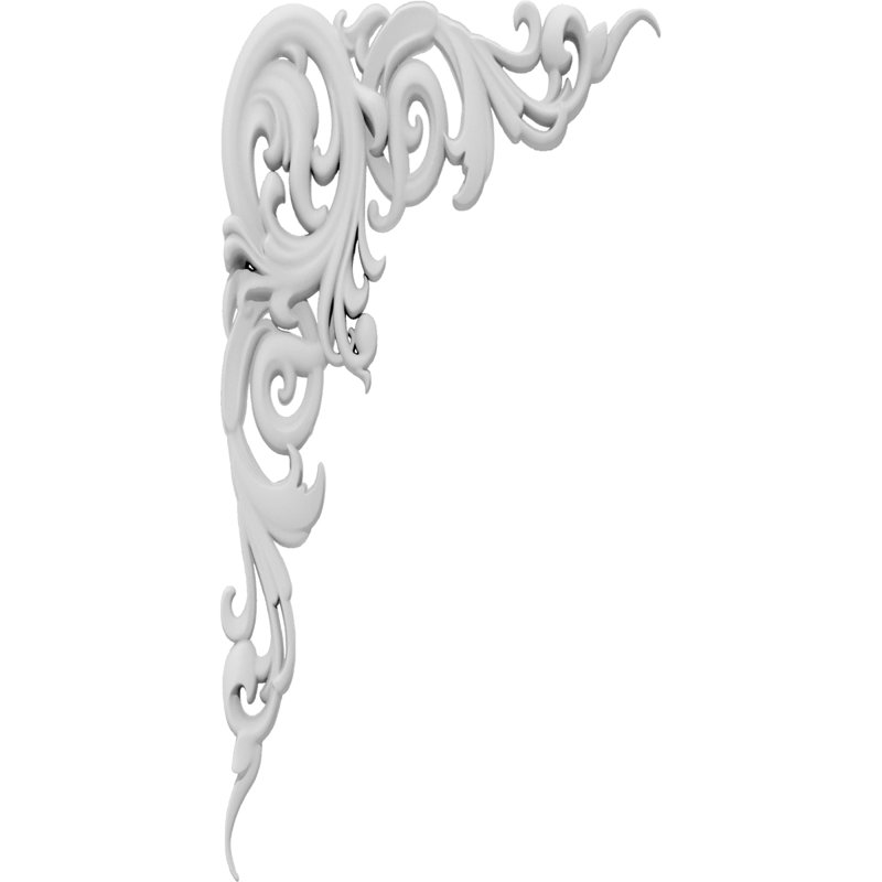Applique Huron Rosette, 6" H x 3" L x .5" D, Droite