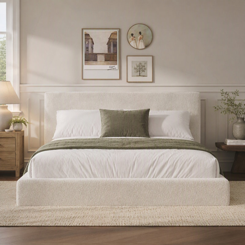 Contour de lit Cloud avec coussin moelleux, Queen