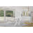 Nadine Dining Table White Oak with Octagonal X-Base & Brushed Nickel