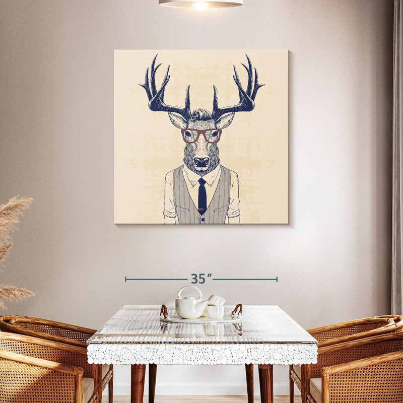 Crowle Nerdy Deer, 39" H x 39" W