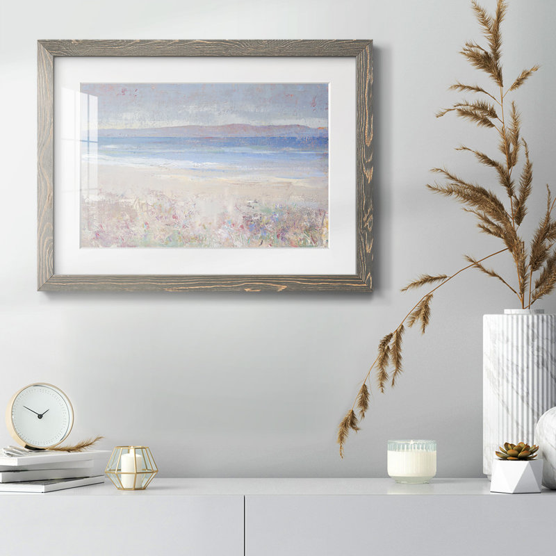 «Beach Textures I», impression sur papier, H 28 po x l 42 po x P 1,5 po, Gris