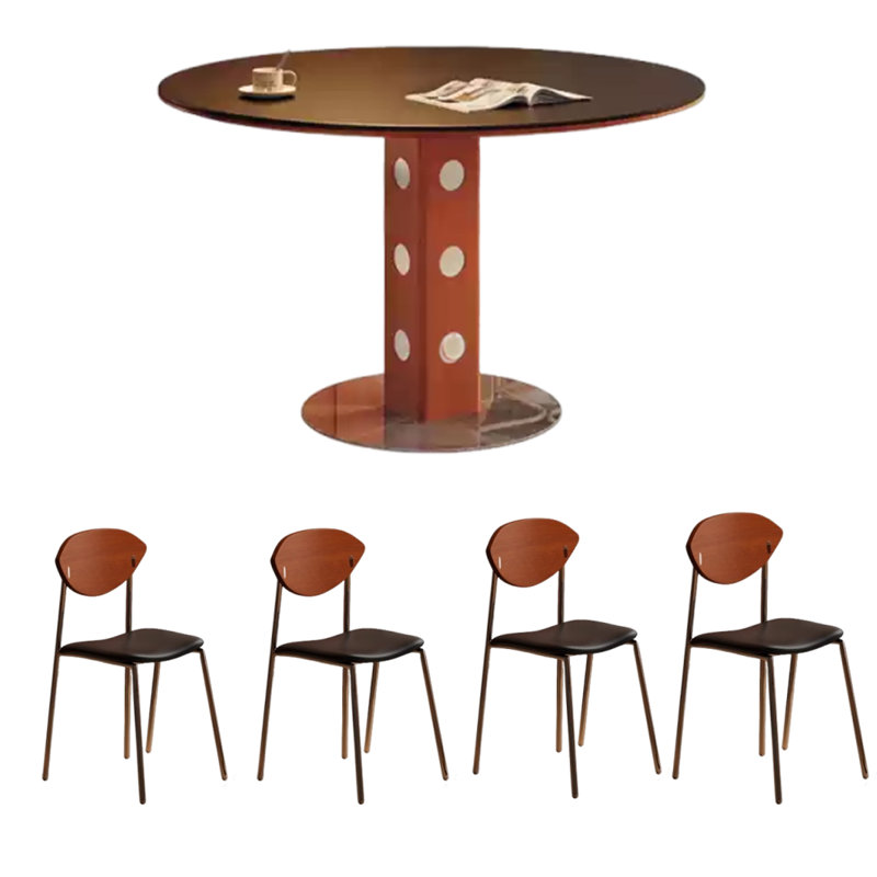 Italian household round dining table, 29.53"H x 47.24"L x 47.24"W