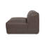 Fauteuil Form Slipper en cuir brun ardoise