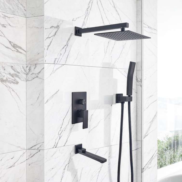 Wall Mounted 16" Rain Shower Head System With Air Injection Technology