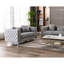 Causeuse en velours gris de 63 po Noir