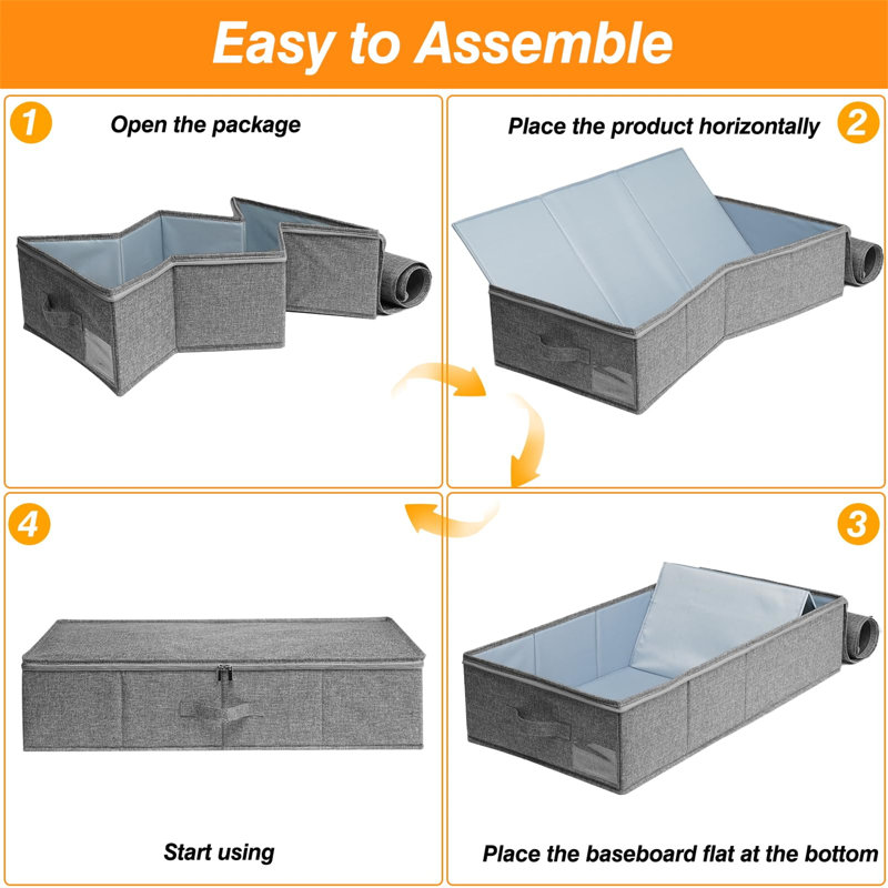 Ebern Designs Fabric Underbed Storage
