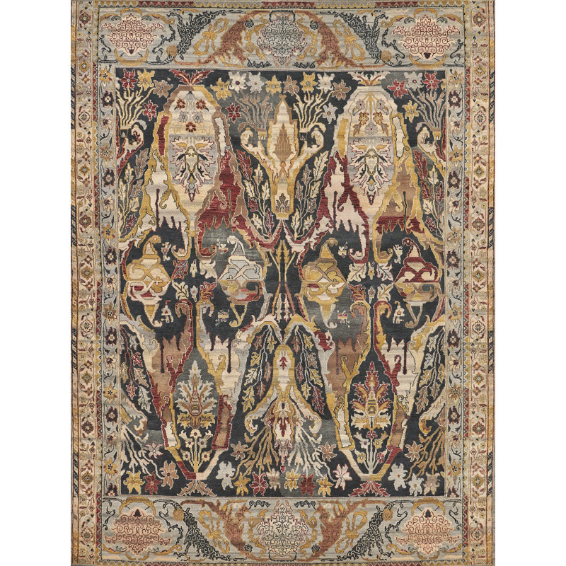 Jurassic Hand Knotted Wool Oriental Area Rug, Rectangle 8' x 10'