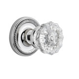 Rope Rosette with Crystal Door Knob