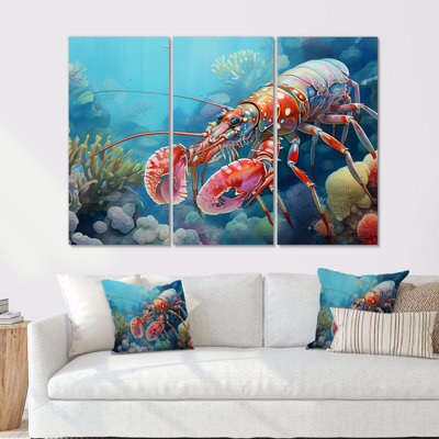«Mantis Shrimp Dance - Coastal Coral Under Water», ensemble d'art sur toile
