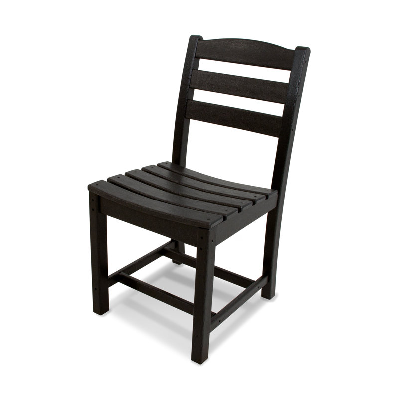 POLYWOOD La Casa Café Outdoor Dining Side Chair, Black