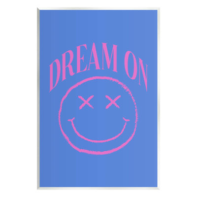 Dream On Smiley Face Phrase Framed by House of Lulu