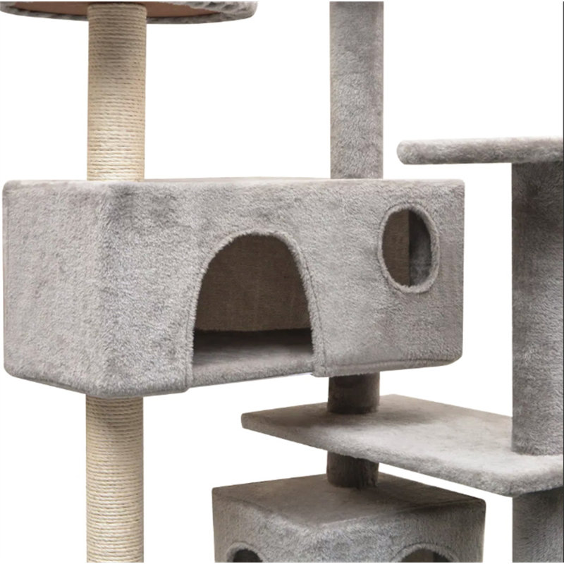 Drake 124.8cm H Cat Tree, Grey/Beige