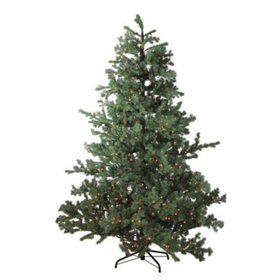 Arbre de Noël artificiel pin vert pré-éclairé avec lumières claires