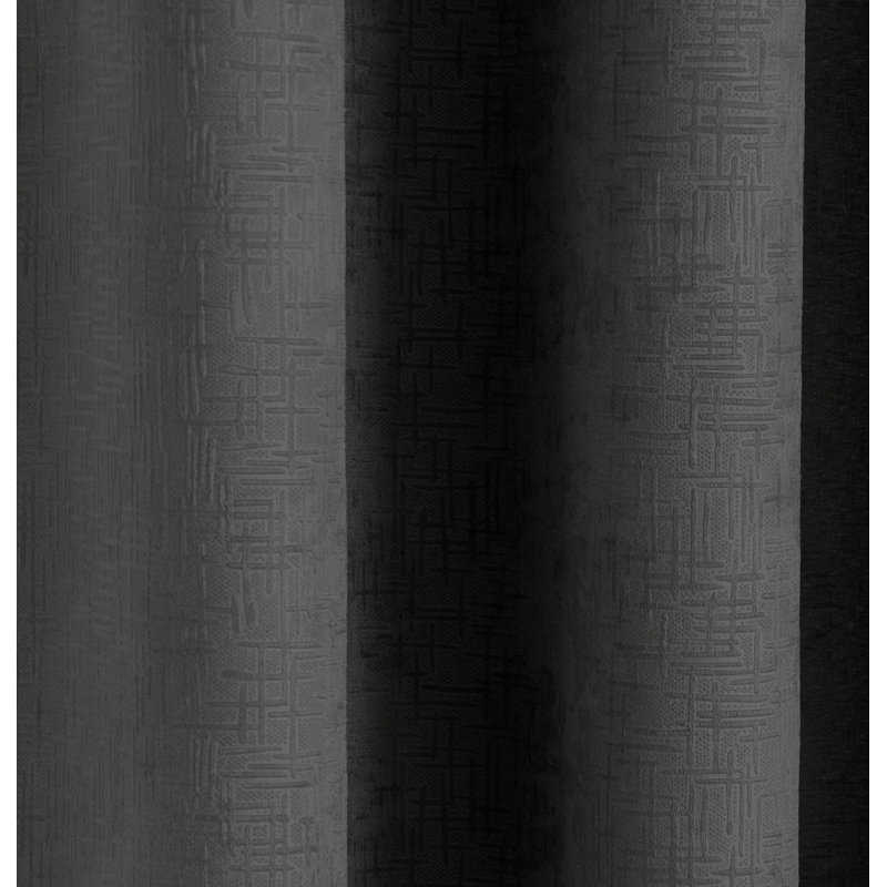 Biller Eyelet Thermal Light Reducing Curtain, 229cm Width x 229cm Drop, Black