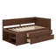 Lit de jour avec tiroirs et tablettes-443369925