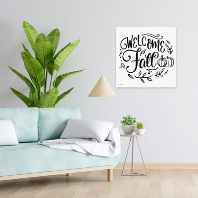 Welcome Fall Modern Abstract Autumn Wall Art