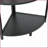 5 Tier Corner Bookshelf with LED Light, USB Plug &amp; Glass Holder | Metal + MDF | Black