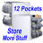 56 In X 12 In 12 Pockets Mini Fridge Organizer,Dorm And Office Over The Fridge Caddy Organizer, Mini Fridge Accessorie(Grey)