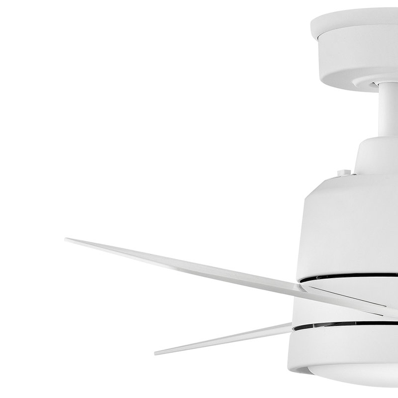 36" 3 - Blade LED Smart Standard Ceiling Fan with Remote Control and Light Kit Included, Matte White