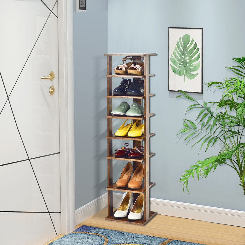 Range-chaussures 7 paires, Brun rustique