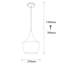 Lustre scandinave élégant, noir et rouge, 9,1 po de diamètre x 51,2 po de hauteur | Hauteur réglable, corps en métal, douille E27 (40 W maximum) | Idéal pour les espaces modernes, design élégant, indice de protection IP20, luminaire élégant