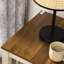 Table de bout Websterville Farmhouse avec rangement, table de bout rustique avec tablette inférieure pour la chambre à coucher, chêne