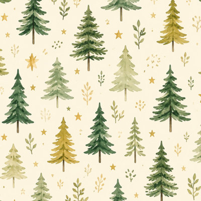 Papier peint adhésif autocollant à motif d'aquarelle, branches d'arbre de Noël, branches adhésives, papier peint amovible, adhésif mural pour armoires de cuisine de chambre à coucher, 24 po x 118 po