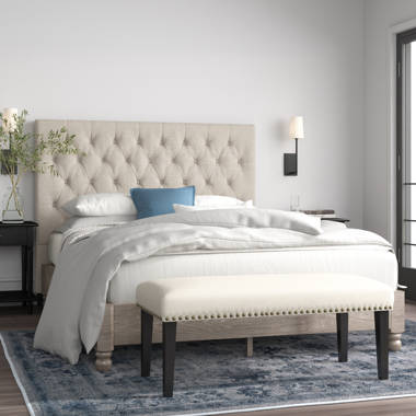 Contemporary LuxuryTufted headboard Queen/ King size Bed – Decobuys