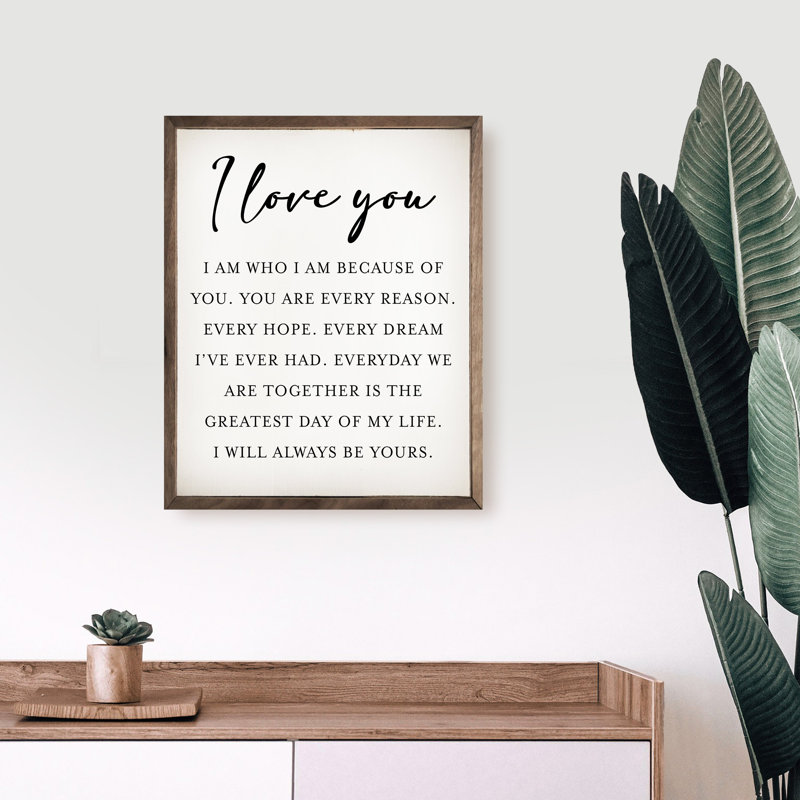 I Love You, H 10 po x l 8 po