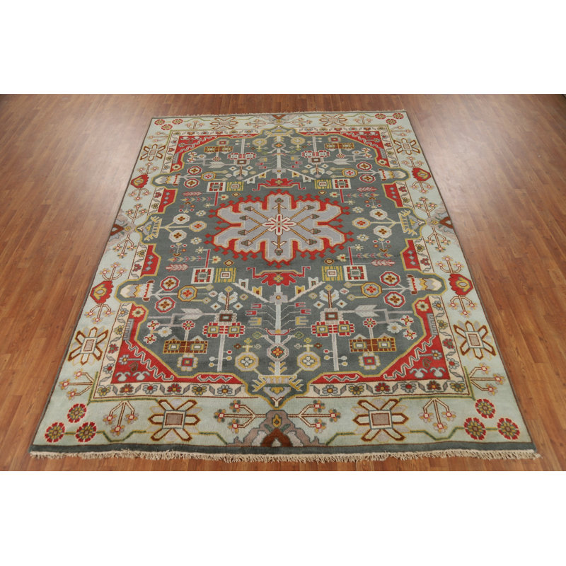 Tapis indien géométrique Kazak 8 x 10