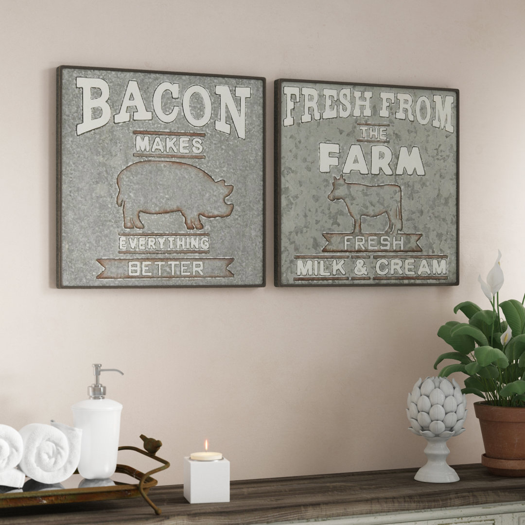 2 - Pieces Farmhouse / Country (Set of 2) Gracie Oaks