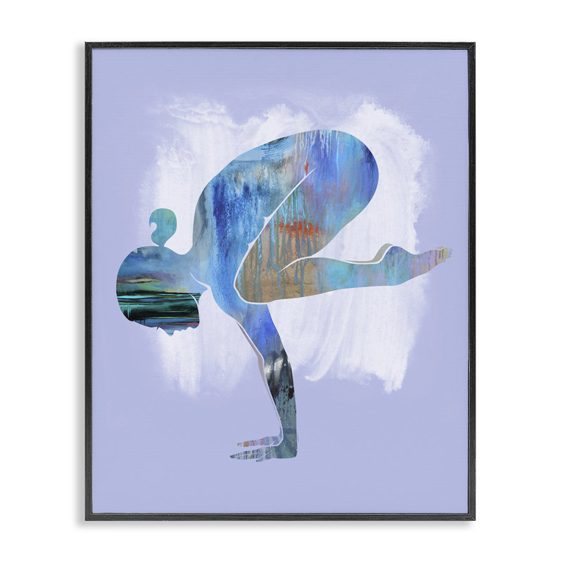 «Mindful Yoga Pose», estampe numérique encadrée par Tim Parker, H 20 po x l 16 po, Giclée encadrée noir minuit