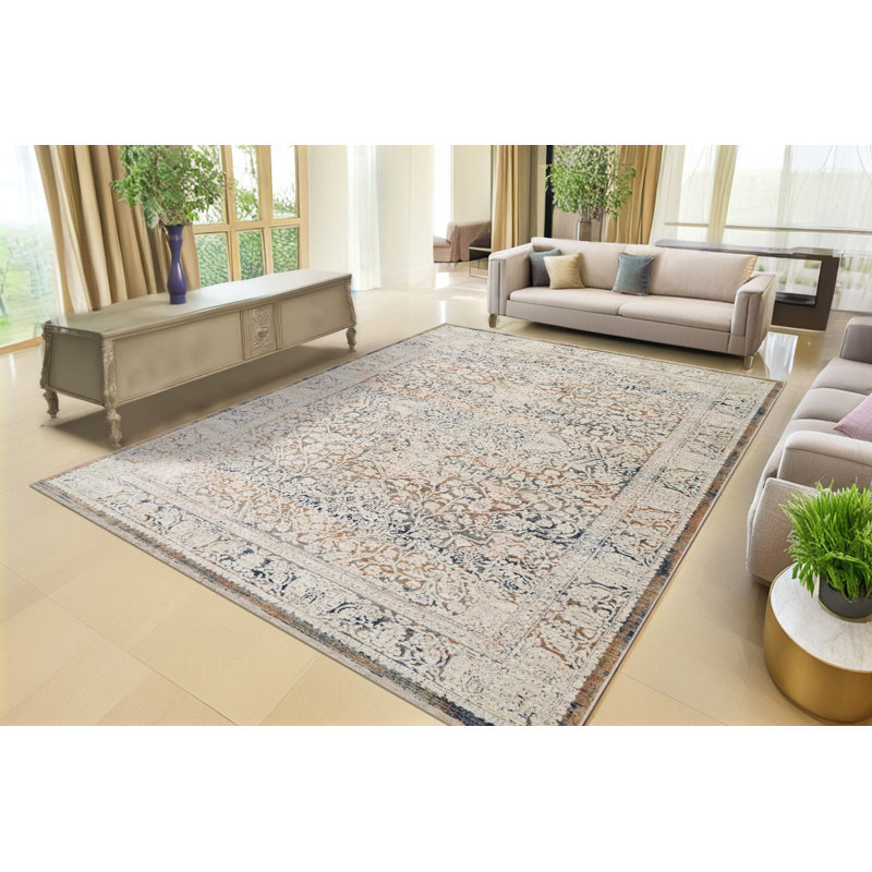 Hilburn 16659-199 IVORY/MULTI, Rectangle 5'3" x 7'7"
