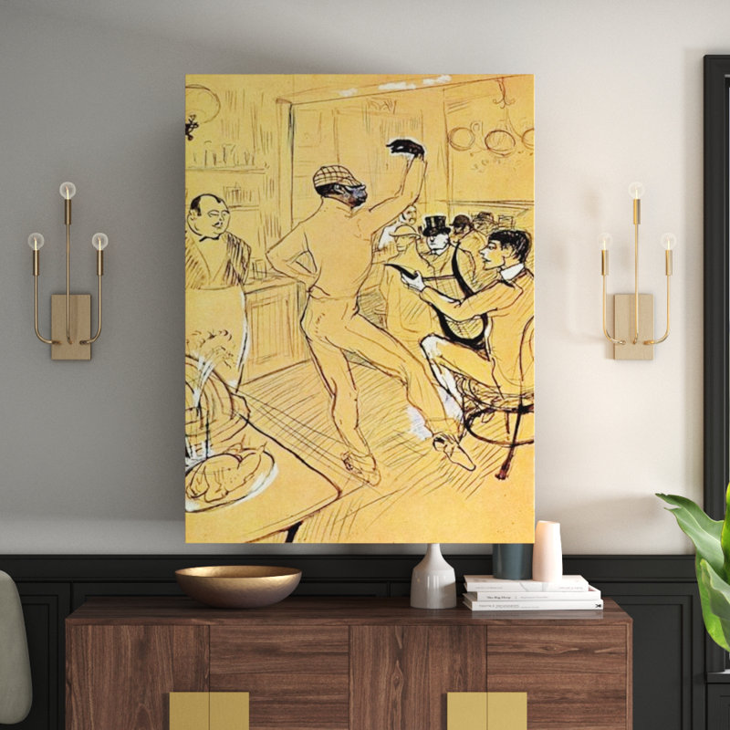 Chocolat Dance by Henri de Toulouse-Lautrec - 1 Piece Wrapped Canvas Wall Art, 120cm H x 90cm W x 1.8cm D