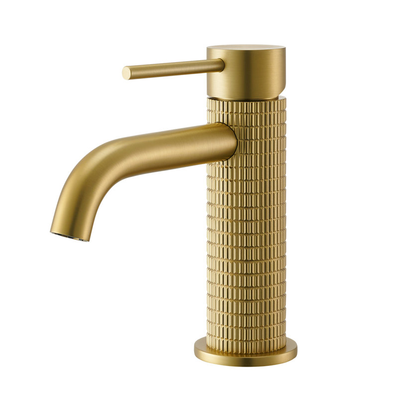 Robinet pour salle de bain à un trou Mendavia, Or brossé