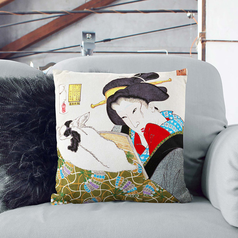 Square Throw Cushion, 55cm H x 55cm W x 20cm D, Stone